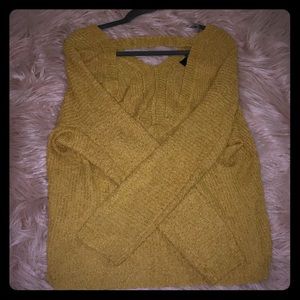 Cutout Crochet Style Sweater
